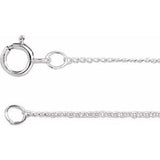 Sterling Silver 1 mm Curb 18" Chain