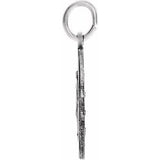 14K White 15 mm Miraculous Medal