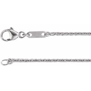 10K White 1.2 mm Wheat 20" Chain