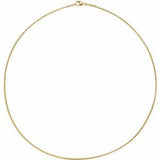 18K Yellow 1.2 mm Wheat 16" Chain