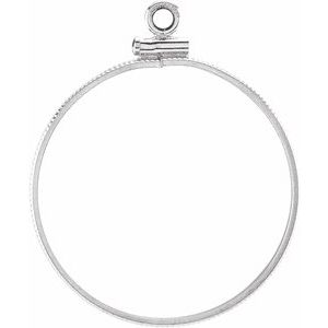 Sterling Silver Coin Frame Bezel Dangle for 27.4 mm Coin