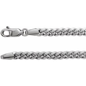 Sterling Silver 3.5 mm Cuban Link Curb 24" Chain