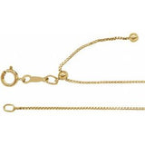 14K Yellow Gold-Filled .85 mm Adjustable Box 16-22" Chain