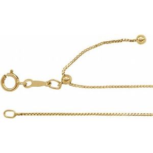 14K Yellow Gold-Filled .85 mm Adjustable Box 16-22" Chain