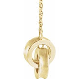14K Yellow Interlocking Circle 18" Necklace