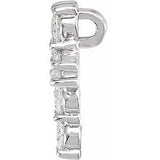 Platinum 1/4 CTW Natural Diamond Cross Pendant