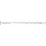 Sterling Silver 5.9 mm Charm Cable  7 1/4" Bracelet