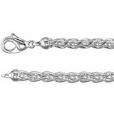 Sterling Silver Wheat 8" Chain