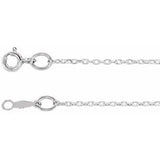 Sterling Silver 1.1 mm Cable 16" Chain
