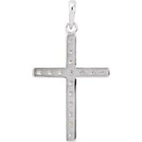 Platinum 1/4 CTW Natural Diamond Cross Pendant