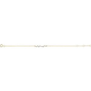 14K Yellow 1/3 CTW Natural Diamond  Bar 6-7" Bracelet