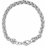 Sterling Silver Wheat 8" Chain