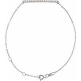 14K White 1/8 CTW Natural Diamond Bar 6 1/2-71/2" Bracelet