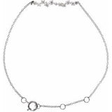 14K White 1/3 CTW Natural Diamond  Bar 6-7" Bracelet