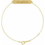 14K Yellow Geometric 7-8" Bracelet