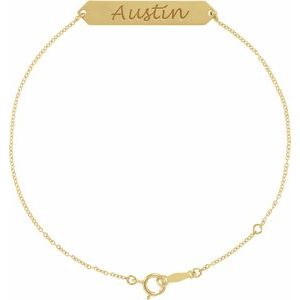 14K Yellow Geometric 7-8" Bracelet