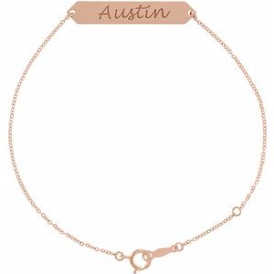 14K Rose Geometric 7-8" Bracelet