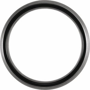 Black PVD Tungsten 8 mm Comfort-Fit Half Round Band Size 8