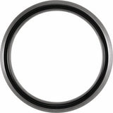 Black PVD Tungsten 8 mm Comfort-Fit Half Round Band Size 7.5