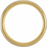 18K Yellow Gold PVD Tungsten 8 mm Stepped-Edge Comfort-Fit Flat Band Size 8.5