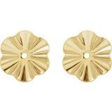 14K Yellow 9 mm OD Buttercup Earring Jackets