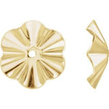 14K Yellow 7.8 mm OD Buttercup Earring Jackets