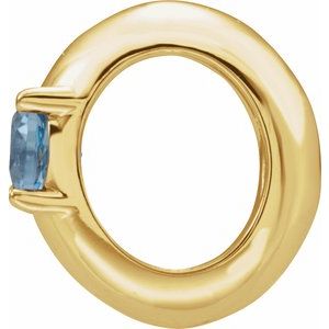 14K Yellow Imitation Blue Zircon Birth of a Child® December  Charm/Pendant