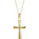 10K Yellow Cross Ash Holder Pendant