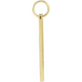 14K Yellow 20x5 mm Engravable Bar Charm/Pendant