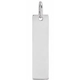 Sterling Silver 20x5 mm Engravable Bar Charm/Pendant