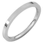 14K X1 White 1.5 mm Comfort-Fit Flat Band Size 19.5