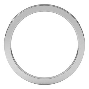 14K X1 White 1.5 mm Comfort-Fit Flat Band Size 19.5