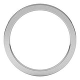 14K X1 White 1.5 mm Comfort-Fit Flat Band Size 19