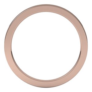 14K Rose 1.5 mm Comfort-Fit Flat Band Size 18.5