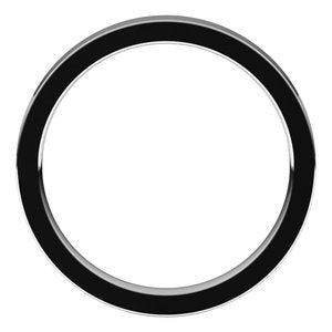 14K X1 White 2.5 mm Comfort-Fit Flat Band Size 19