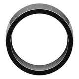 14K White 12 mm Comfort-Fit Flat Band Size 8