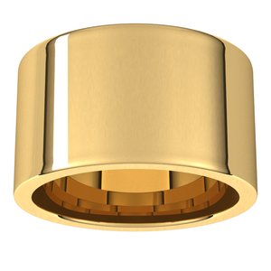 18K Yellow 12 mm Comfort-Fit Flat Band Size 10.5