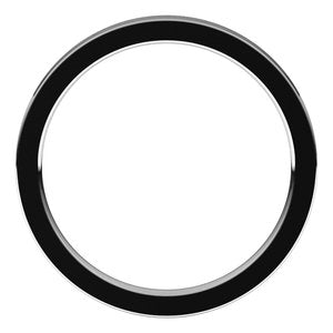 14K X1 White 2 mm Comfort-Fit Flat Band Size 19.5
