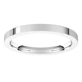 10K White 2 mm Comfort-Fit Flat Band Size 13.5