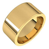 14K Yellow 10 mm Comfort-Fit Flat Band Size 8.5