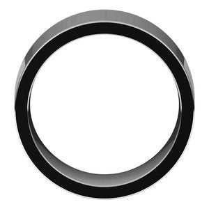 14K X1 White 10 mm Comfort-Fit Flat Band Size 19.5