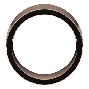 18K Rose 10 mm Comfort-Fit Flat Band Size 7