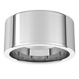14K White 10 mm Comfort-Fit Flat Band Size 14.5