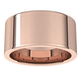 18K Rose 10 mm Comfort-Fit Flat Band Size 7