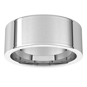 14K White 8 mm Comfort-Fit Flat Band Size 11