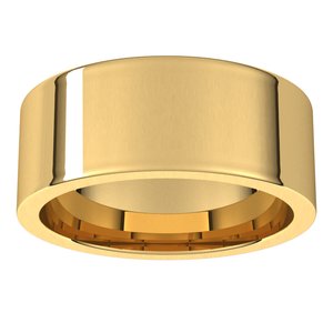 14K Yellow 8 mm Comfort-Fit Flat Band Size 4.5
