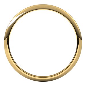 14K Yellow 1.5 mm Half Round Band Size 9.5