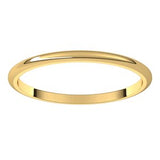 14K Yellow 1.5 mm Half Round Band Size 9.5
