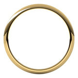 14K Yellow 1 mm Half Round Band Size 7