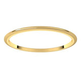 14K Yellow 1 mm Half Round Band Size 7